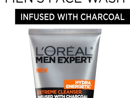 L Oreal Paris Men Expert Hydra Energetic Charcoal Cream Cleanser, 2 count Online Sale