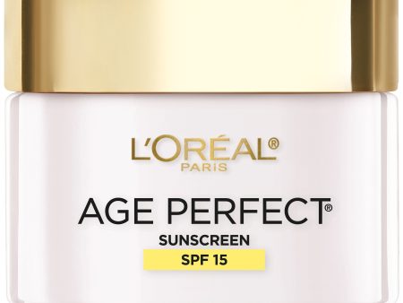 L Oreal Paris Age Perfect Anti-Sagging & Even Tone SPF 15 Moisturizer, 2.5 oz. Hot on Sale