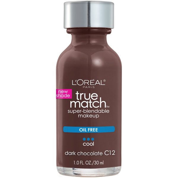 L Oreal Paris True Match Super-Blendable Foundation Makeup, Oil Free, Dark Chocolate C12, 1 fl. oz. Online