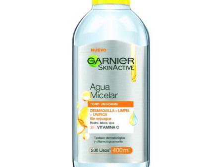 SKIN ACTIVE AGUA MICELAR TONO UNIFORME CON VITAMINA E 400ML - GARNIER Online Sale