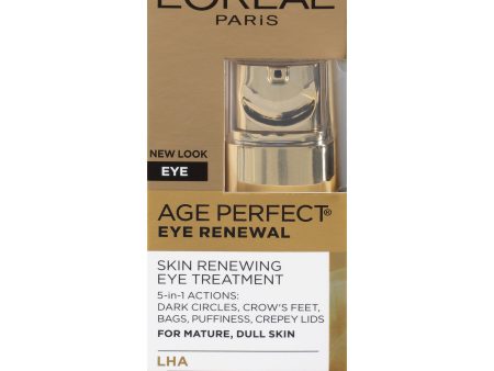 L Oreal Paris Age Perfect Eye Renewal Eye Treatment with LHA, 0.5 fl. oz. Supply