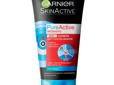 PURE ACTIVE GEL LIMPIADOR 3 EN 1 CON CARBON ANTI PUNTOS NEGROS - GARNIER For Cheap