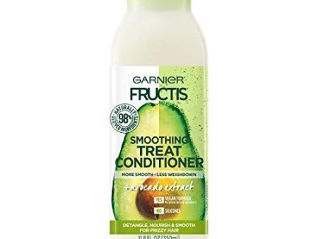 Garnier Fructis Smoothing Treat Conditioner, 98 Percent Naturally Derived Ingredients, Avocado, Nourish and Smooth for Frizzy Hair, 11.8 fl. oz. Cheap