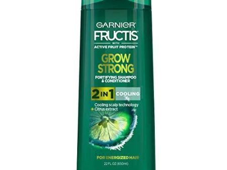 Garnier Fructis Grow Strong Cooling 2-in-1 Shampoo & Conditioner for Men, 22 Ounce Bottle Cheap