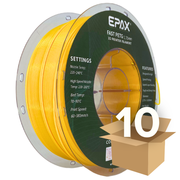 Wholesale case -- 10 spools of EPAX Fast PETG 3D Printer High Speed Filament, 1.75mm 1KG on Sale