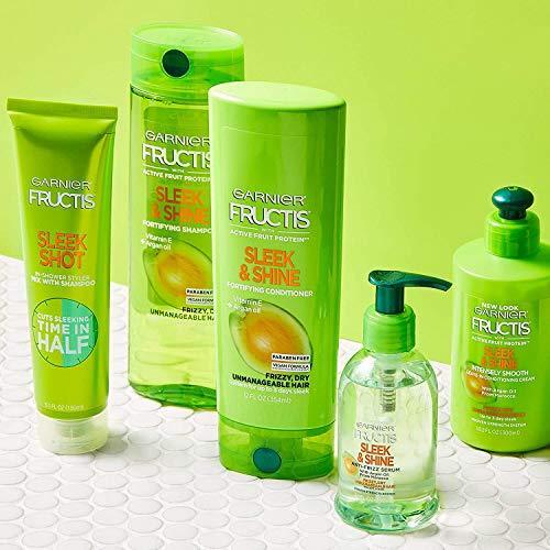 Garnier Fructis Sleek & Shine Shampoo, Conditioner & Anti-Frizz Serum, 5.1 Ounce (Set of 3) Fashion