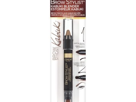 L Oreal Paris Brow Stylist Kabuki Blender Brow Crayon, Dark Brunette, 0.05 oz. Online Sale