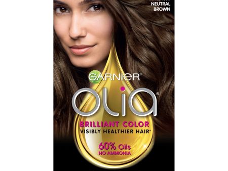 Garnier Olia Oil Powered Permanent Hair Color, 5.03 Medium Neutral Brown, 1 kit Sale