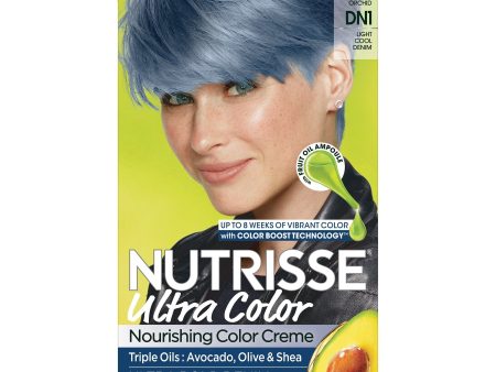 Garnier Nutrisse Ultra Color Nourishing Hair Color Creme, DN1 Light Cool Denim, 1 kit For Cheap