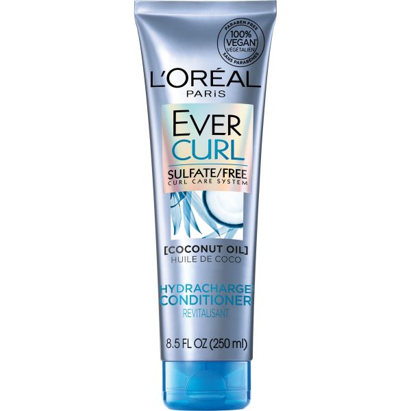 L Oreal Paris EverCurl Hydracharge Sulfate Free Conditioner, with Coconut Oil, 8.5 Fl. Oz (Packaging May Vary) For Sale