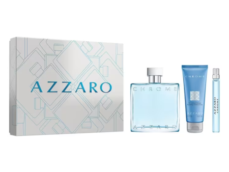 Set Azzaro Chrome EDT 100 ml + 10 ml + Shampoo 75 ml For Cheap