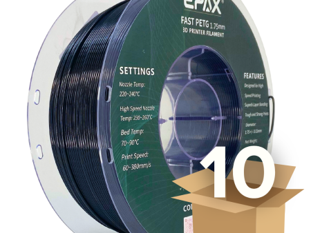 Wholesale case -- 10 spools of EPAX Fast PETG 3D Printer High Speed Filament, 1.75mm 1KG on Sale