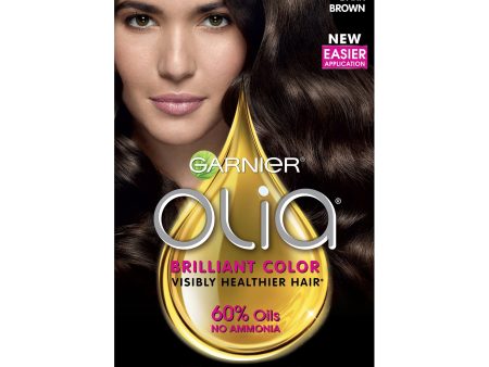 Garnier Olia Oil Powered Permanent Hair Color, 4.0 Dark Brown, 1 kit on Sale