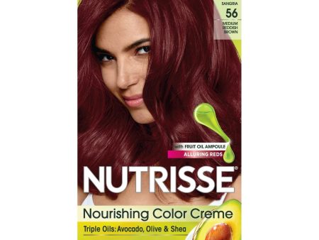 Garnier Nutrisse Nourishing Hair Color Creme, 56 Medium Reddish Brown (Sangria), 1 kit Sale