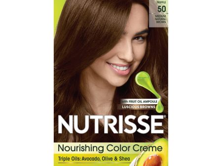 Garnier Nutrisse Nourishing Hair Color Creme, 50 Medium Natural Brown (Truffle), 1 kit Online