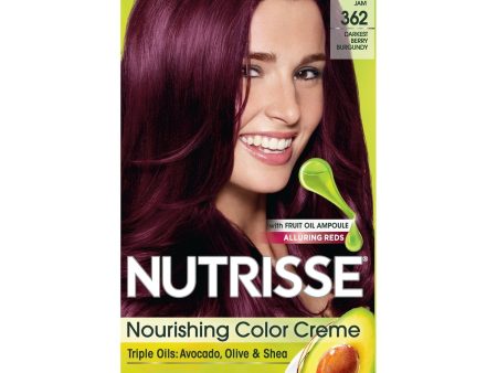 Garnier Nutrisse Nourishing Hair Color Creme, 362 Darkest Berry Burgundy, 1 kit Online