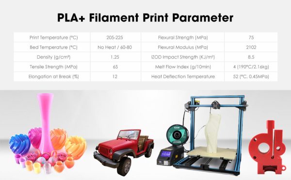 eSUN PLA+ Filament 1.75mm 1kg (2.2lb) on Sale