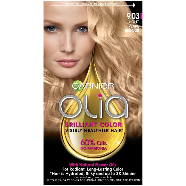 Garnier Olia Oil Powered Permanent Hair Color, 9.03 Light Pearl Blonde, 1 kit For Cheap