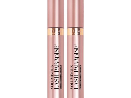 L Oreal Paris Voluminous Lash Paradise Waterproof Mascara, Black, 2 count Hot on Sale