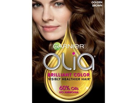 Garnier Olia Oil Powered Permanent Hair Color, 5.3 Medium Golden Brown, 1 kit Online now