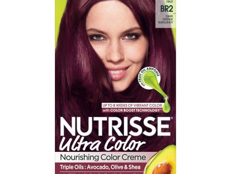 Garnier Nutrisse Ultra Color Nourishing Hair Color Creme, BR2 Dark Intense Burgundy, 1 kit Discount