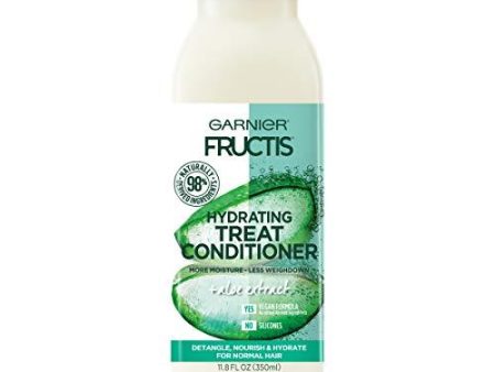 Garnier Fructis Hydrating Treat Conditioner, 98 Percent Naturally Derived Ingredients, Aloe, Hydrate for Normal Hair, 11.8 fl. oz. For Discount