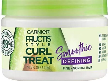 Garnier Fructis Style Curl Treat Defining Smoothie for Fine to Normal Curly Hair, 10.5 Ounce Jar Supply