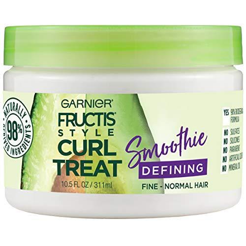 Garnier Fructis Style Curl Treat Defining Smoothie for Fine to Normal Curly Hair, 10.5 Ounce Jar Supply