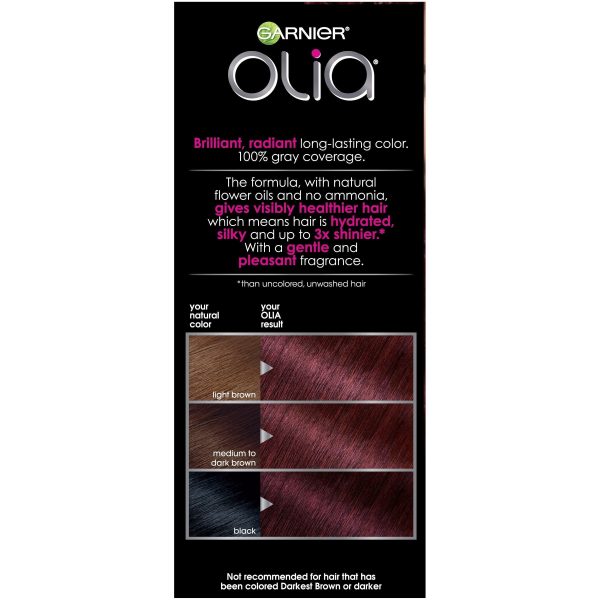 Garnier Olia Oil Powered Permanent Hair Color, 4.60 Dark Intense Auburn, 1 kit on Sale