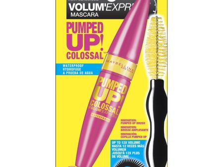 Maybelline Volum  Express Pumped Up! Colossal Waterproof Mascara, Classic Black, 0.32 fl. oz. Supply