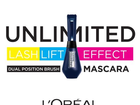 L Oréal Paris Unlimited Lash Lifting and Lengthening Waterproof Mascara, Blackest Black, 0.25 fl. oz. Supply