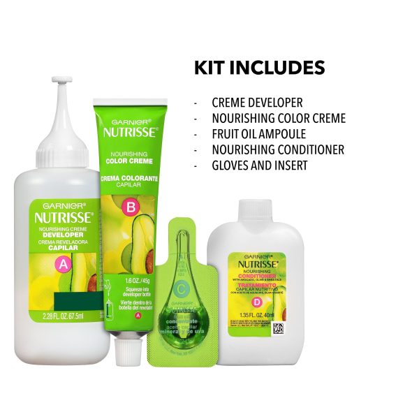 Garnier Nutrisse Nourishing Hair Color Creme, 100 Extra-Light Natural Blonde (Chamomile), 1 kit Supply