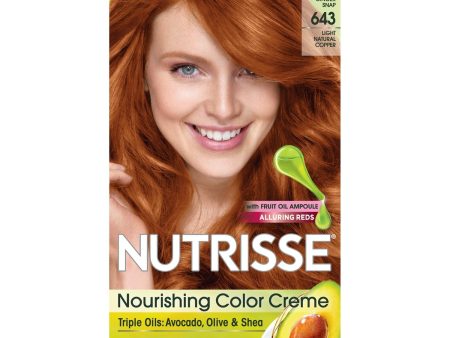 Garnier Nutrisse Nourishing Hair Color Creme, 643 Light Natural Copper, 1 kit Online