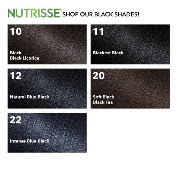 Garnier Nutrisse Nourishing Hair Color Creme, 11  Blackest Black, 1 kit Hot on Sale