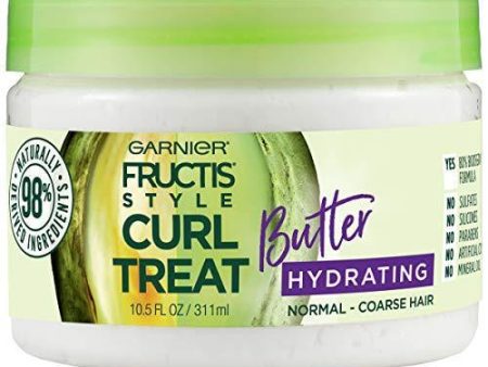 Garnier Fructis Style Curl Treat Hydrating Butter for Normal to Coarse Curly Hair, 10.5 Ounce Jar For Sale