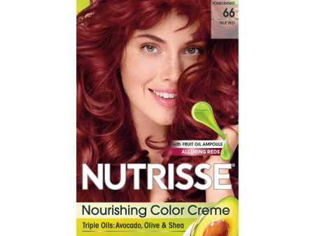 Garnier Nutrisse Nourishing Hair Color Creme, 66 True Red (Pomegranate), 1 kit Fashion