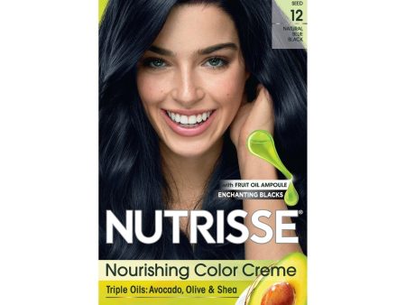 Garnier Nutrisse Nourishing Hair Color Creme, 12 Natural Blue Black, 1 kit Discount