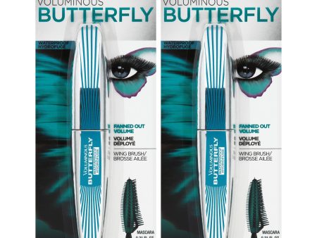 L Oreal Paris Voluminous Butterfly Waterproof Mascara, Black, 2 count Fashion