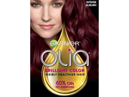 Garnier Olia Oil Powered Permanent Hair Color, 4.60 Dark Intense Auburn, 1 kit on Sale