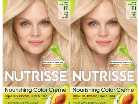 Garnier Nutrisse Nourishing Hair Color Creme, 111 Extra-Light Ash Blonde (White Chocolate), 2 count Online now