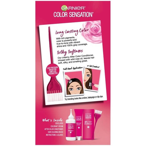 Garnier Color Sensation Hair Color Cream, 1.1 Under the Stars (Natural Blue Black), 1 kit Fashion