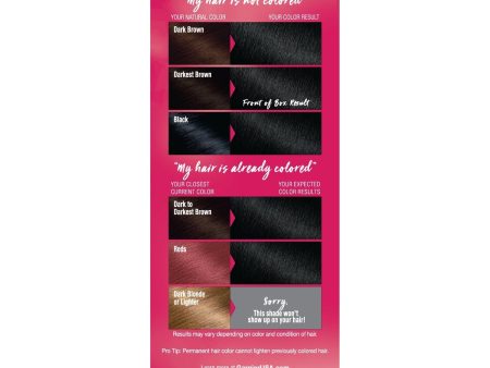 Garnier Color Sensation Hair Color Cream, 1.0 In the Black (Black), 1 kit on Sale