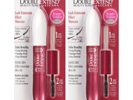 L Oreal Paris Double Extend Beauty Tubes Lengthening Mascara, Black, 2 count Online